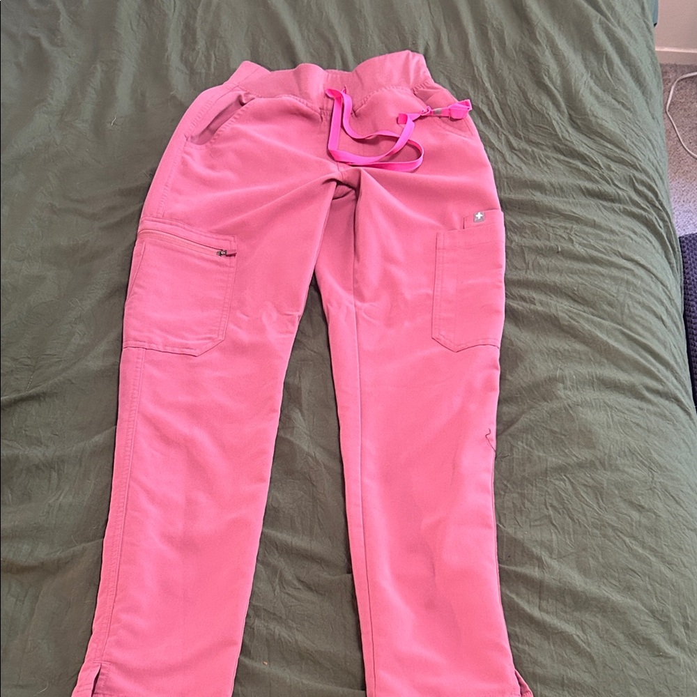 Women Figs Pink scrub Pants